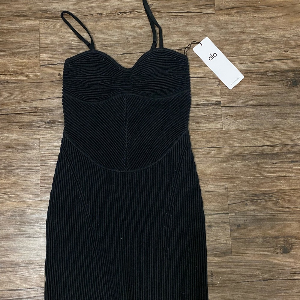 Alo Denim Knit Mini Dress